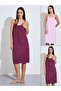 PACK OF 2 - CHERRY AOP & SOLID PINTUCK DETAIL SLIPDRESS - KNEE