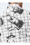 Men White Animal Print Spread Collar Oversized Shirt - 5