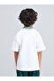 Boys Off White KSA National Day Patchwork Contrast Collar Polo T-Shirt - 4
