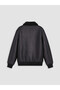 Black Fur Collar Boy's Leather Look Coat - 4
