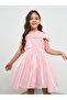 Girls Light Pink A-Line Knee-Length Dress