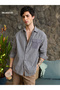 Men Grey Striped Spread Collar Relaxed Fit Shirt