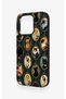 iPhone 16 Pro Compatible Vintage Cat Portraits Patterned Silicone Case - 3