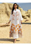 White Embroidered A-Line Jalabiya - 2