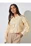 Yellow Floral Print Long Ruffled Sleeves Casual Shirt - 4