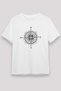 Hiking Printed Unisex White T-Shirt - Tshirt