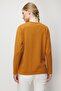 Women's V-Neck Collar Embroidered Blouse Mustard - 4