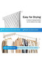 Clothes Drying Rack, Wall Mounted Clothes Rack, Aluminum Alloy Folding Hanging Rack, Three-Fold Space-Saver, Retractable, Strong Load-Bearing, for Balcony, Laundry, Bathroom, Closet (White) - 6