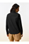 Black Embroidered Daisy Relaxed Fit Shirt - 5