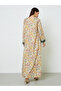 Printed Cotton Jalabiya with Thread Work - 5