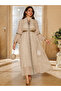 Elegant Khaki Ankle-Length Jalabiya with Gold Embroidery - 4