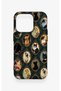 iPhone 14 Pro Compatible Vintage Cat Portraits Patterned Silicone Case - 2
