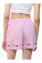 Pink Textured Casual Shorts with Hello Kitty Print - 4