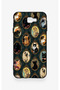 Samsung J7 Prime Compatible Vintage Cat Portraits Patterned Silicone Case - 4