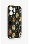 Oppo Reno 14 Compatible Vintage Cat Portraits Patterned Silicone Case - 3