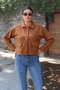 Women's Buttoned Flexible Comfortable Fit Suede Jacket - 3