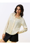 Off-White Satin Relaxed Fit Shirt - 3