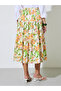 Multi Floral Print Midi Skirt - 4