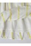 Girls Striped Cotton Dress with Bow Waist Applique - 6