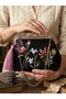 25x15 cm wildflower themed 100% hand-embroidered linen light vintage bag - 2