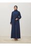 V Robalı Kol Bağlamalı Dubai İpeki Elbise 150 cm Anka262050 - 3