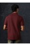 Men Maroon Polo T-Shirt with 3D Logo Print - 4