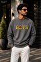 Men's Cool Boys Slogan Printed Cycling Round Neck Casual Sweatshirt
