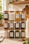 Nola – Set of 12 Borosilicate Spice Jars with Bamboo Lids 270 ml