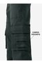 Men Dark Green Straight Fit Cargo Jeans - 2