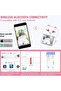 طابعة حرارية محمولة تعمل بالبلوتوث مع 5 لفات ورق طباعة لهواتف IOS وAndroid الذكية - 3