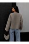 Women's Button Detailed Crew Neck Cashmere Jacket - 4