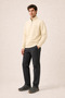 Krivs Crew Neck Regular Fit Winter Sweatshirt Beige - 3
