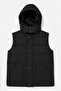 Boy's Hooded Inflatable Vest with Zipper and Pockets