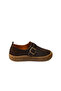162 Brown Nubuck Leather Buckle Casual Women's Shoes - 2