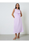 Lilac Sleeveless A-Line Ankle Dress - 3