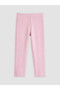 Pink Girl's Leggings with Elastic Waist - 2
