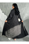 Black Textured Abaya - 2