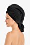 Towel Hair Cap Black 100% Cotton Hair Drying, Drying, Showering, Bathing Head Towel - 2