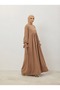 Oversize Hijab Dubai Silk Dress with Sleeve Ties 150 cm Anka262001 - 4