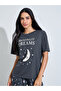 Charcoal Moon and Star Print T-Shirt and Wide Leg Pants Pyjama Set - 2