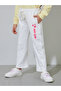 Girls Off White Printed Straight Leg Joggers