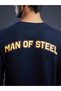 Men Navy Blue Superman Graphic Pullover Sweatshirt - 5