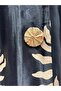Plus Size Leaf Patterned Jacket Loose Cut Pants Women's Top and Bottom Set - 7