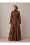 Verev Gathered Dupai Silk Dress 150 cm Anka262039 - 3