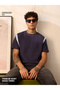 Men Color Block Oversized Round Neck T-Shirt