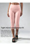 Pink High-Waisted Micro-Compression Capris