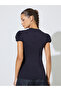 Black Solid Puff Sleeves T-Shirt - 5