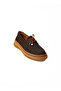 757 Brown Nubuck Leather Lace-Up Casual Women's Shoes