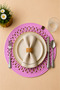 Decorative Single Placemat Patterned Tricot Model Round American Style Placemat Knitted Placemat Handmade Stylish Table Decoration Dining Table Breakfast Table Tableware Decor Home and Kitchen Accessory