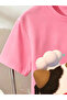 Pink Cotton Short Sleeve T-Shirt with Chef Cow Print - 3